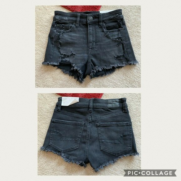 AE Ne(x)t Level Stretch 00 Black Hi-Rise Shortie - Picture 8 of 10